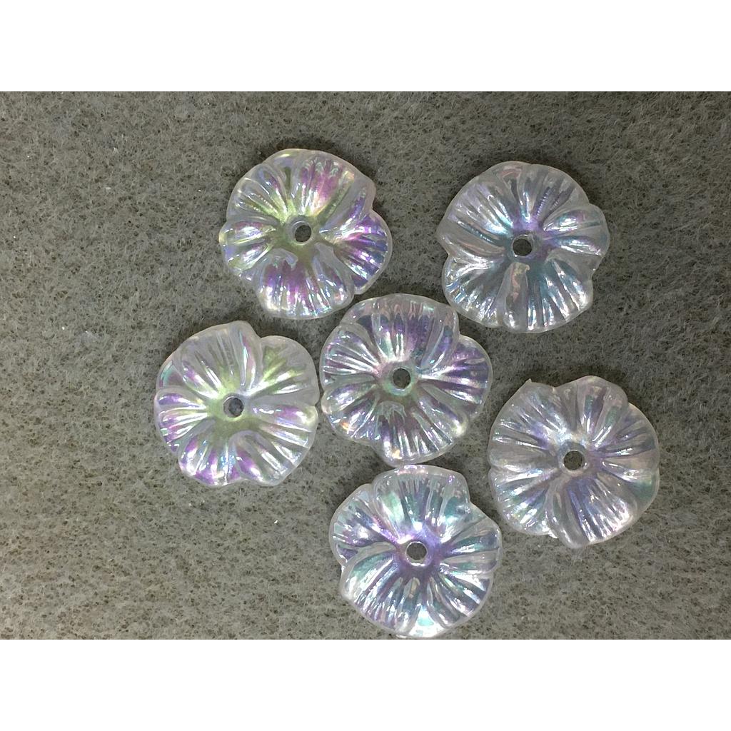FLOR ACRILICA DE 6 PETALOS 14MM 50PCS