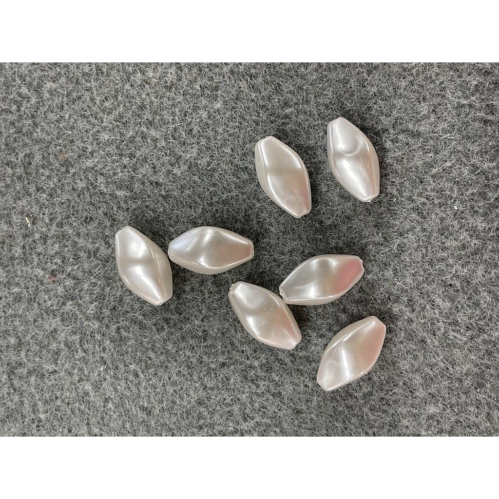PERLA ACRILICA OVALADO FACETADO 8X15MM 6-PCS