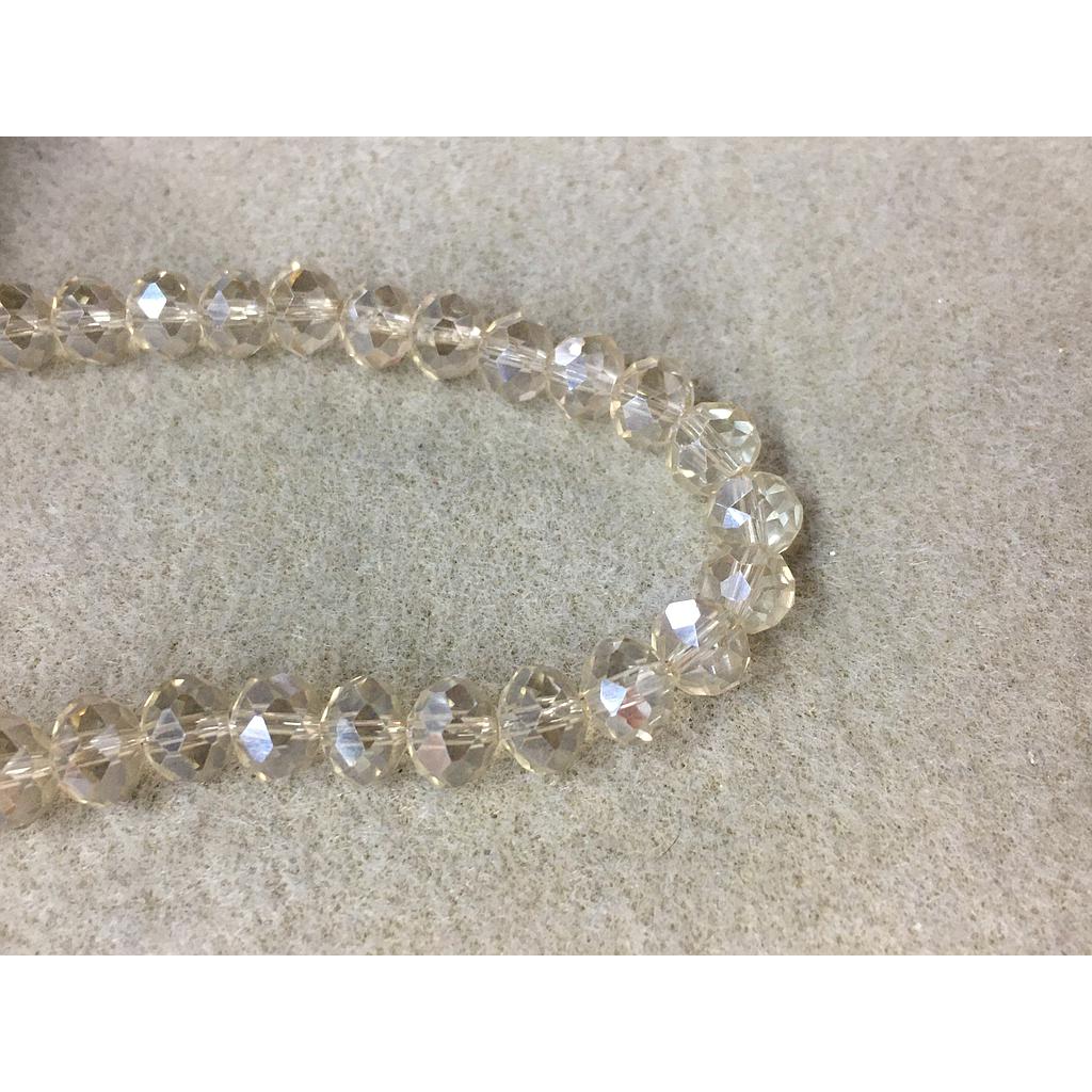CRISTAL RONDEL BEIGE CLARO 8MM