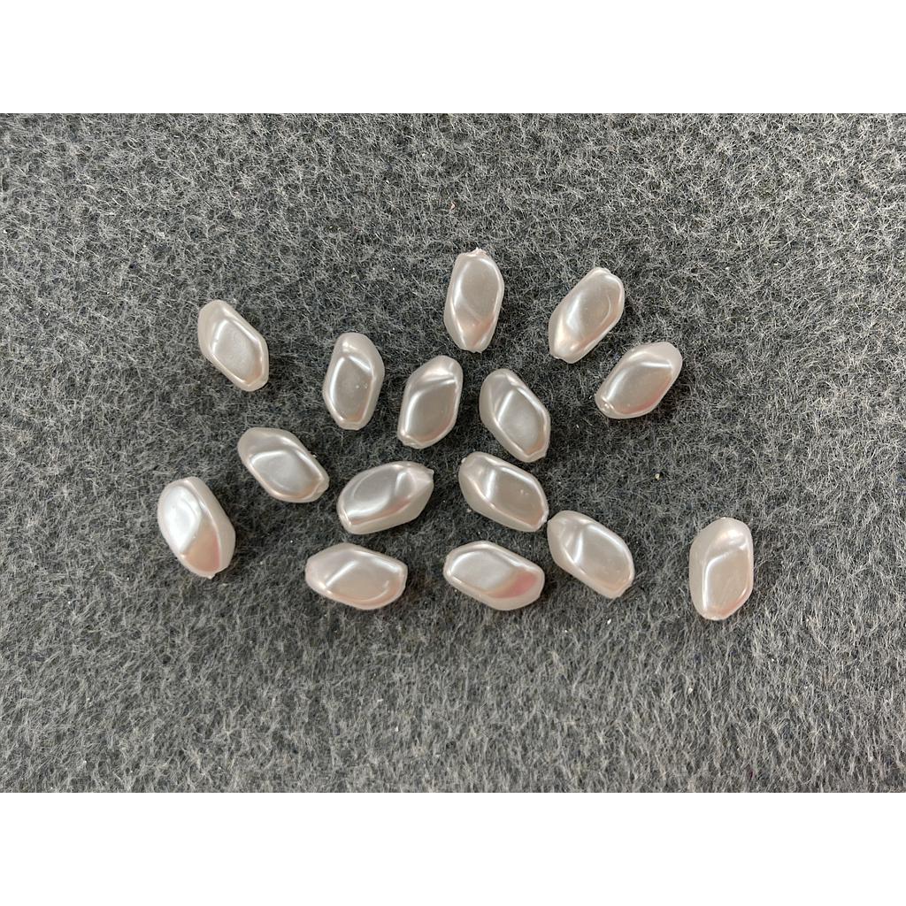 PERLA ACRILICA OVALADA FACETADA 6X10MM 10PCS