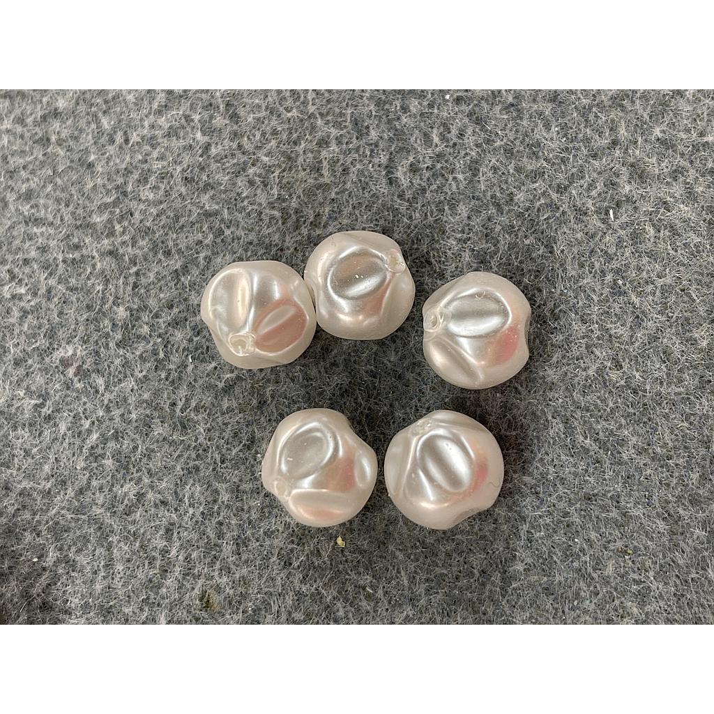 PERLA ACRILICA REDONDA FACETADA  6PCS