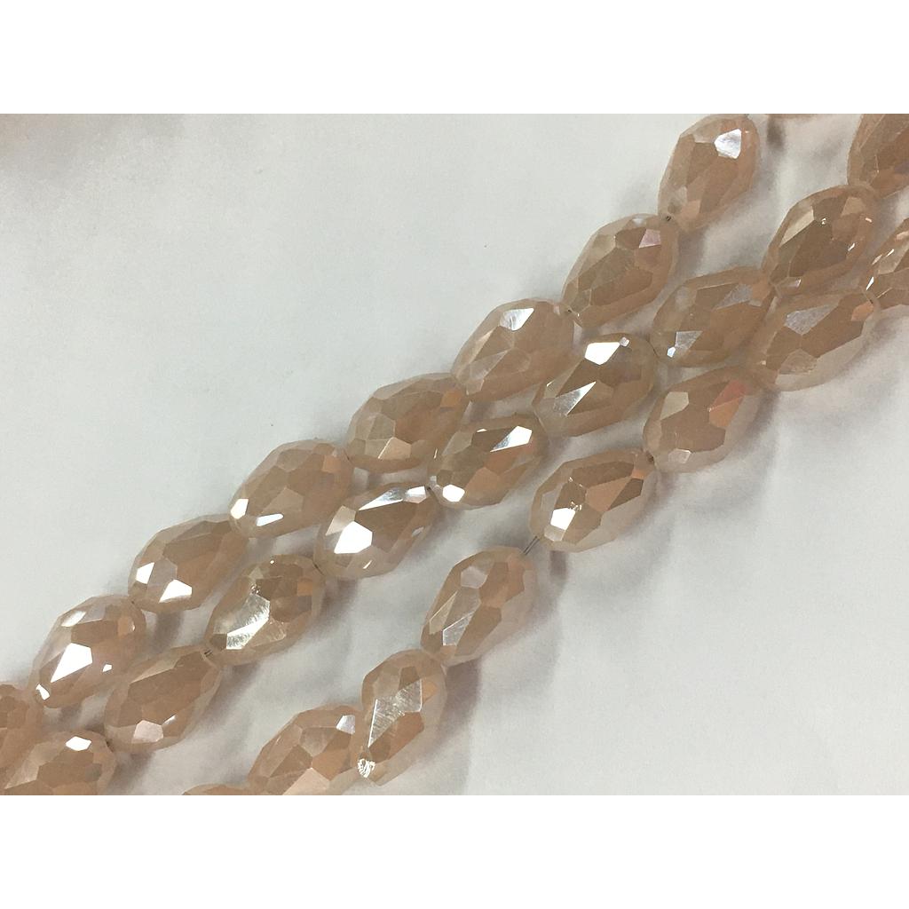 LIQUIDACION CRISTAL DE GOTA 8X11MM ROSA VIEJO