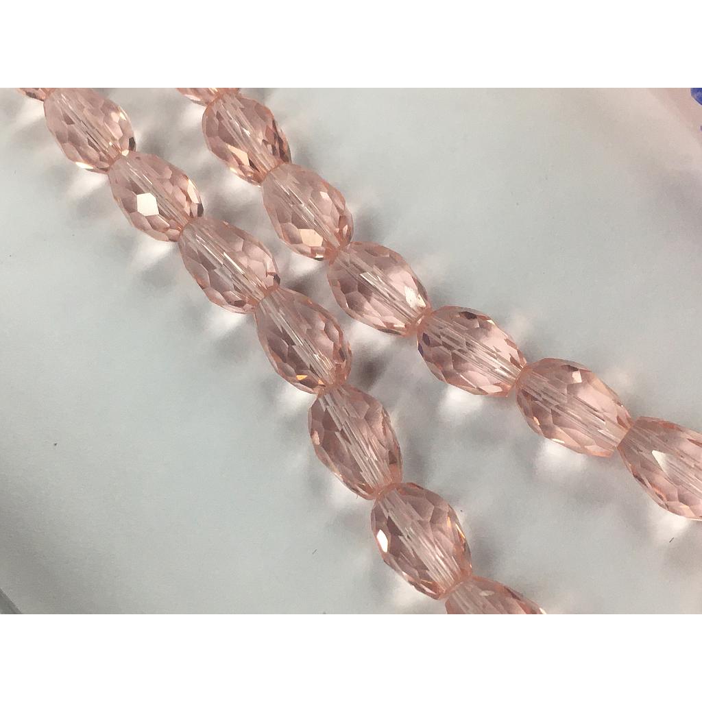 CRISTAL DE GOTA 8X11MM ROSADO 28PCS