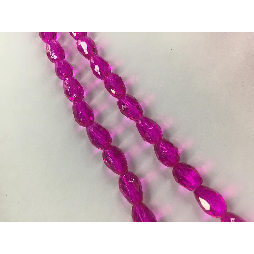 CRISTAL DE GOTA 8X11MM FUSCIA 28PCS