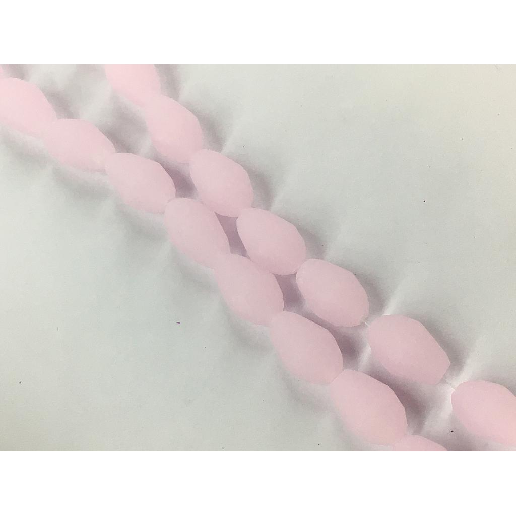 CRISTAL DE GOTA 8X11MM ROSADO OPALO MATE