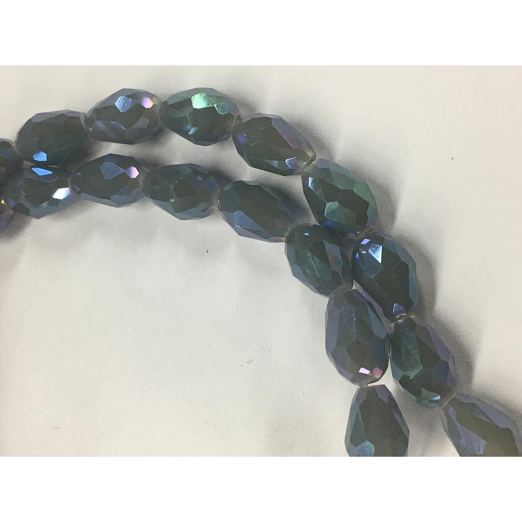 LIQUIDACION CRISTAL DE GOTA 8X11MM GRIS TORNASOL