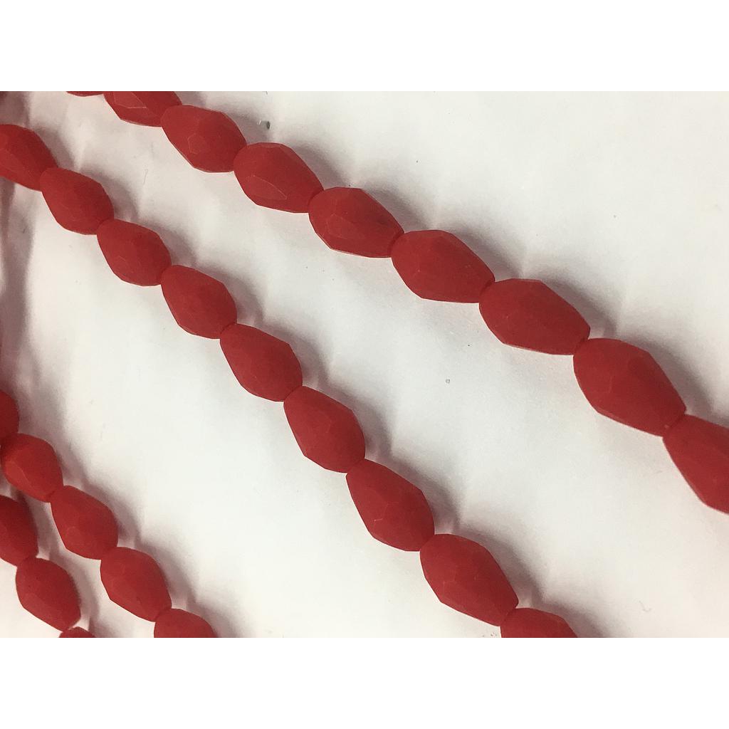 CRISTAL DE GOTA 8X11MM ROJO MATE 28PCS