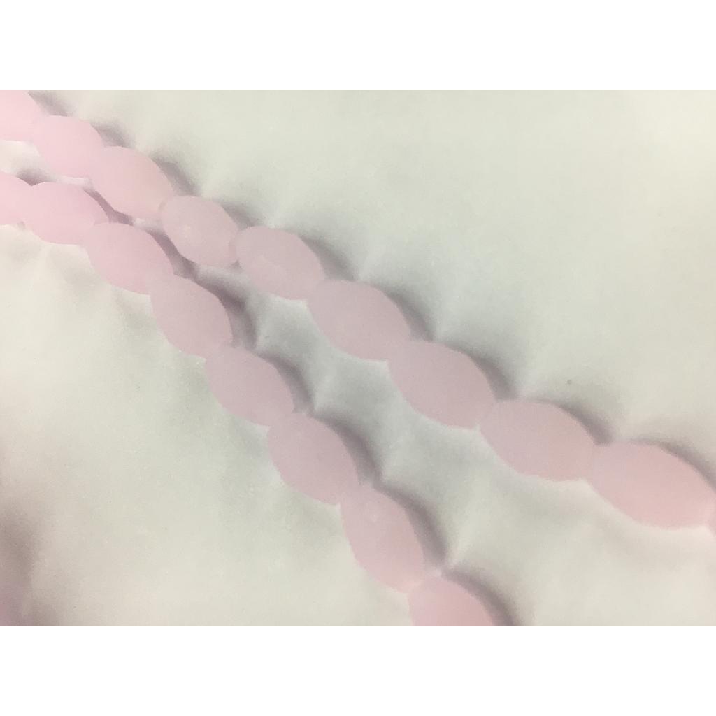 CRISTAL ARROZ 6X8MM ROSADO MATE 33PCS