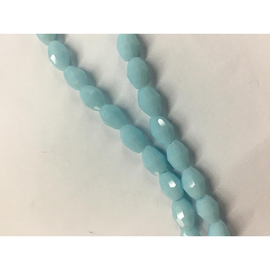 CRISTAL ARROZ 6X8MM AZUL BEBE