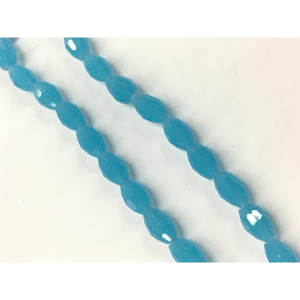 CRISTAL ARROZ 6X8MM AZUL AQUAMARINE