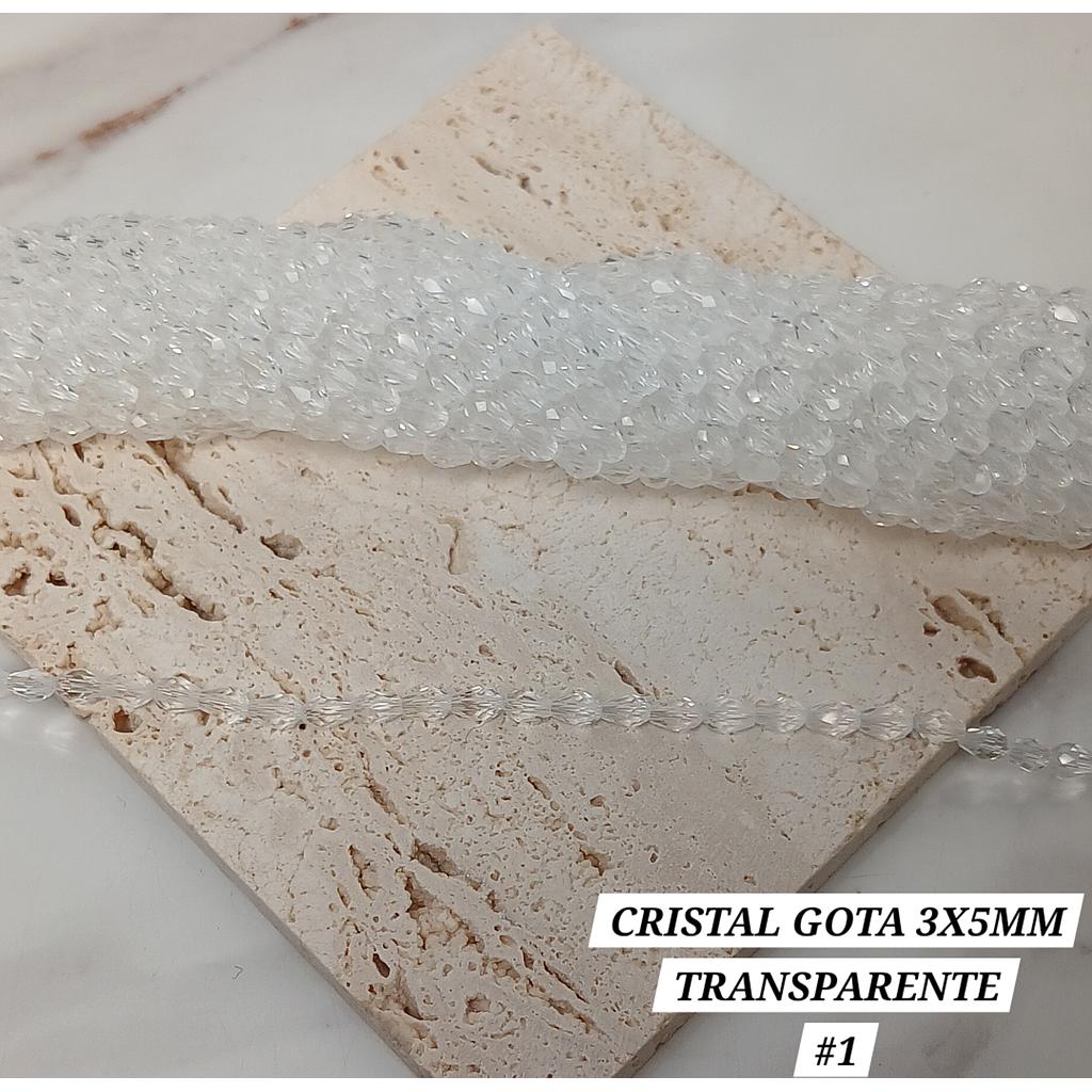 CRISTAL DE GOTA 3X5MM TRANSPARENTE