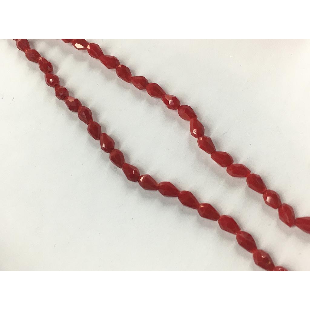 CRISTAL DE GOTA 3X5MM ROJO SANGRE