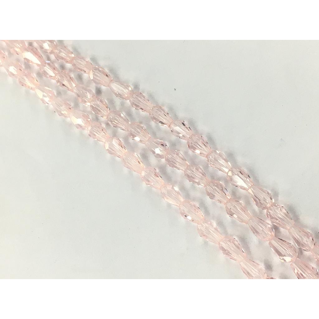 LIQUIDACION CRISTAL DE GOTA 3X5MM ROSADO CLARO