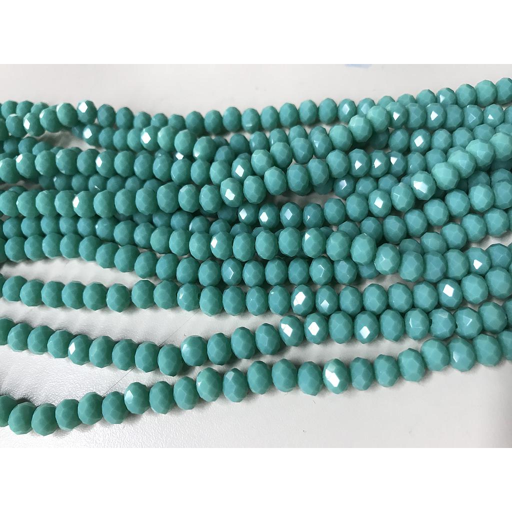 CRISTAL RONDEL VERDE TURQUESA 6MM