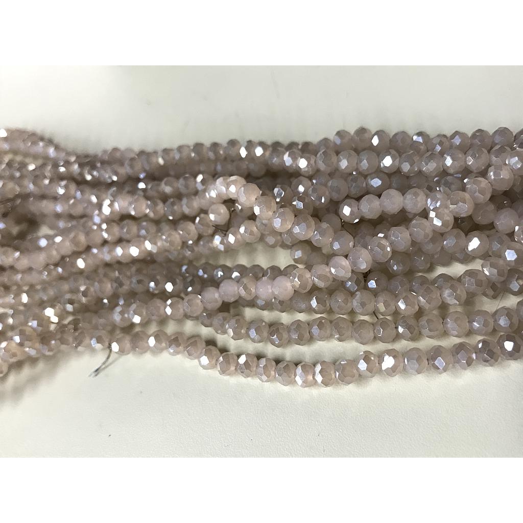 CRISTAL RONDEL ROSADO GOLD 4MM
