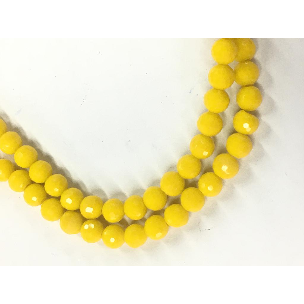 CRISTAL REDONDO FACETADO AMARILLO 6MM