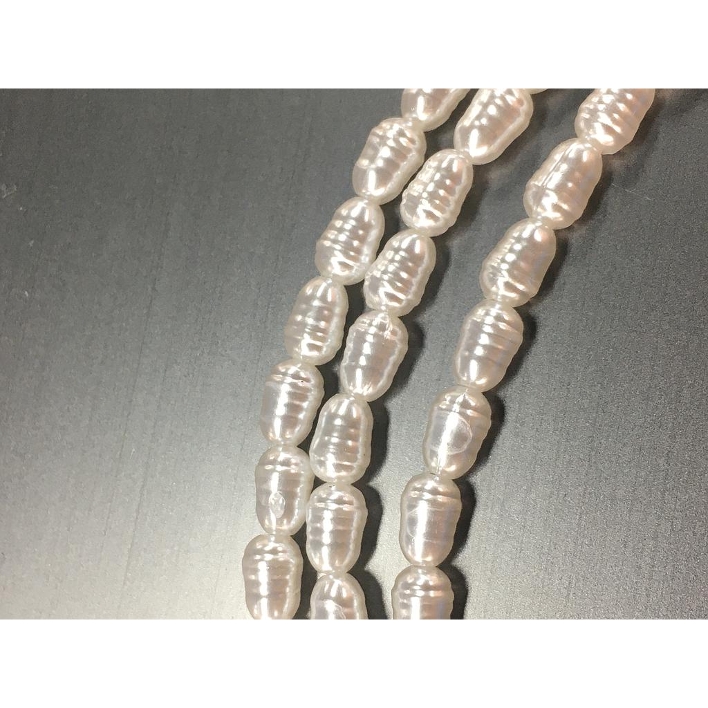 PERLA ACRILICA IMITACION PERLA DE RIO 6X4MM 10PCS