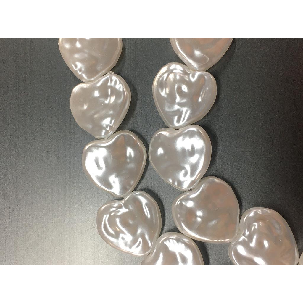 PERLA ACRILICA CORAZON 14MM 6PCS
