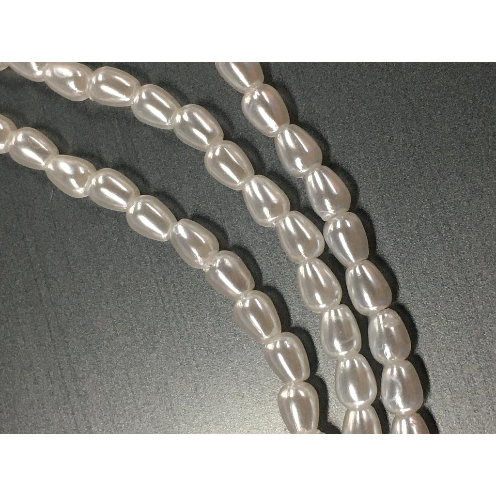 PERLA ACRILICA IMITACION PERLA DE RIO 4X6MM 20PCS