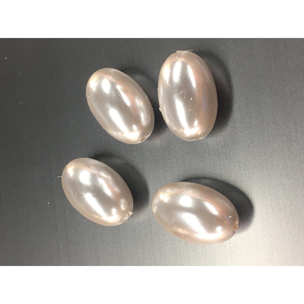 PERLA ACRILICA OVALADA 12X8MM 6PCS