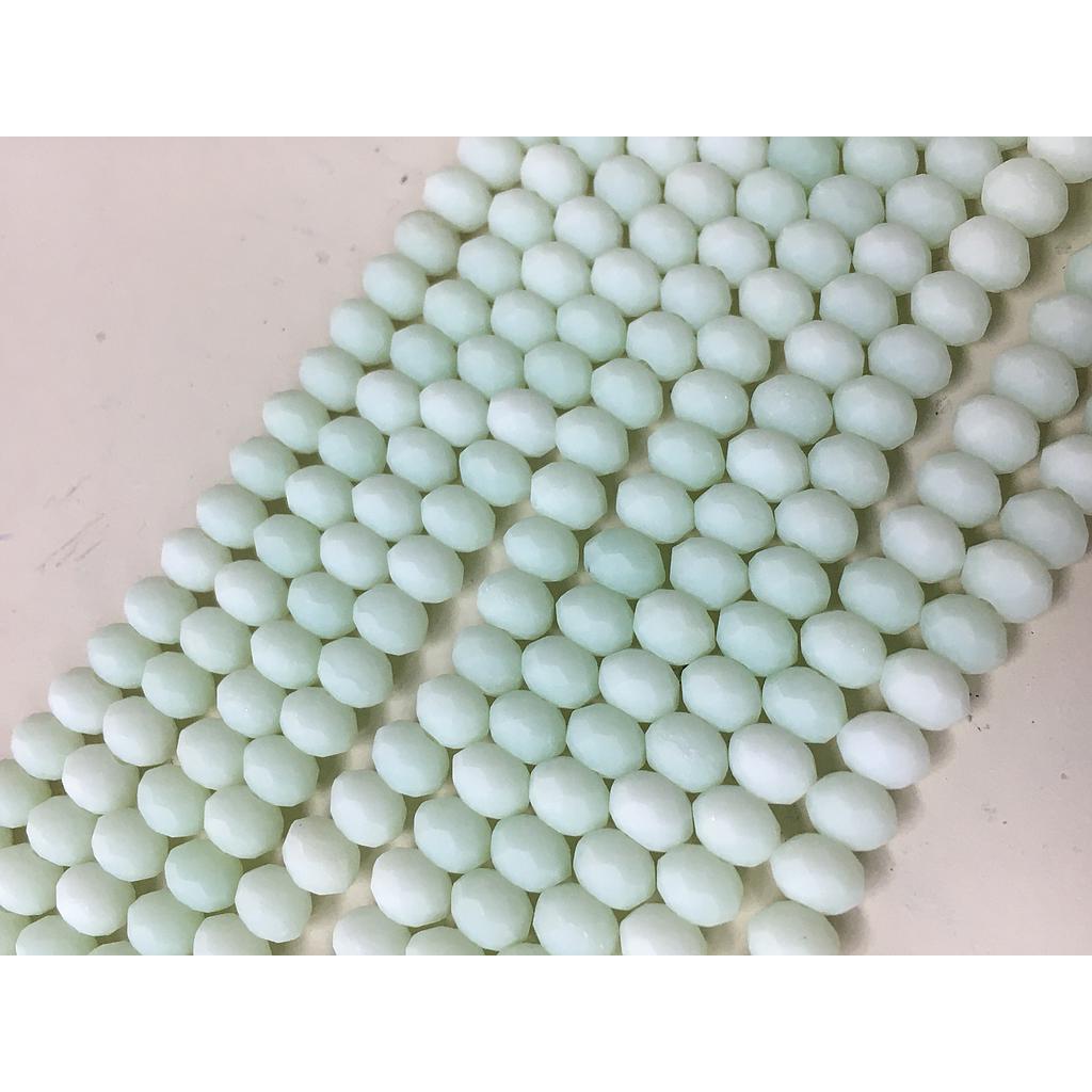 CRISTAL RONDEL MATE VERDE PISTACHO 6MM