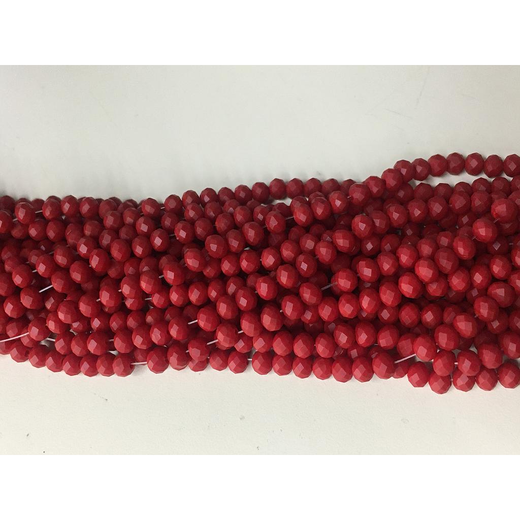 CRISTAL RONDEL MATE ROJO MERMELADA 4MM