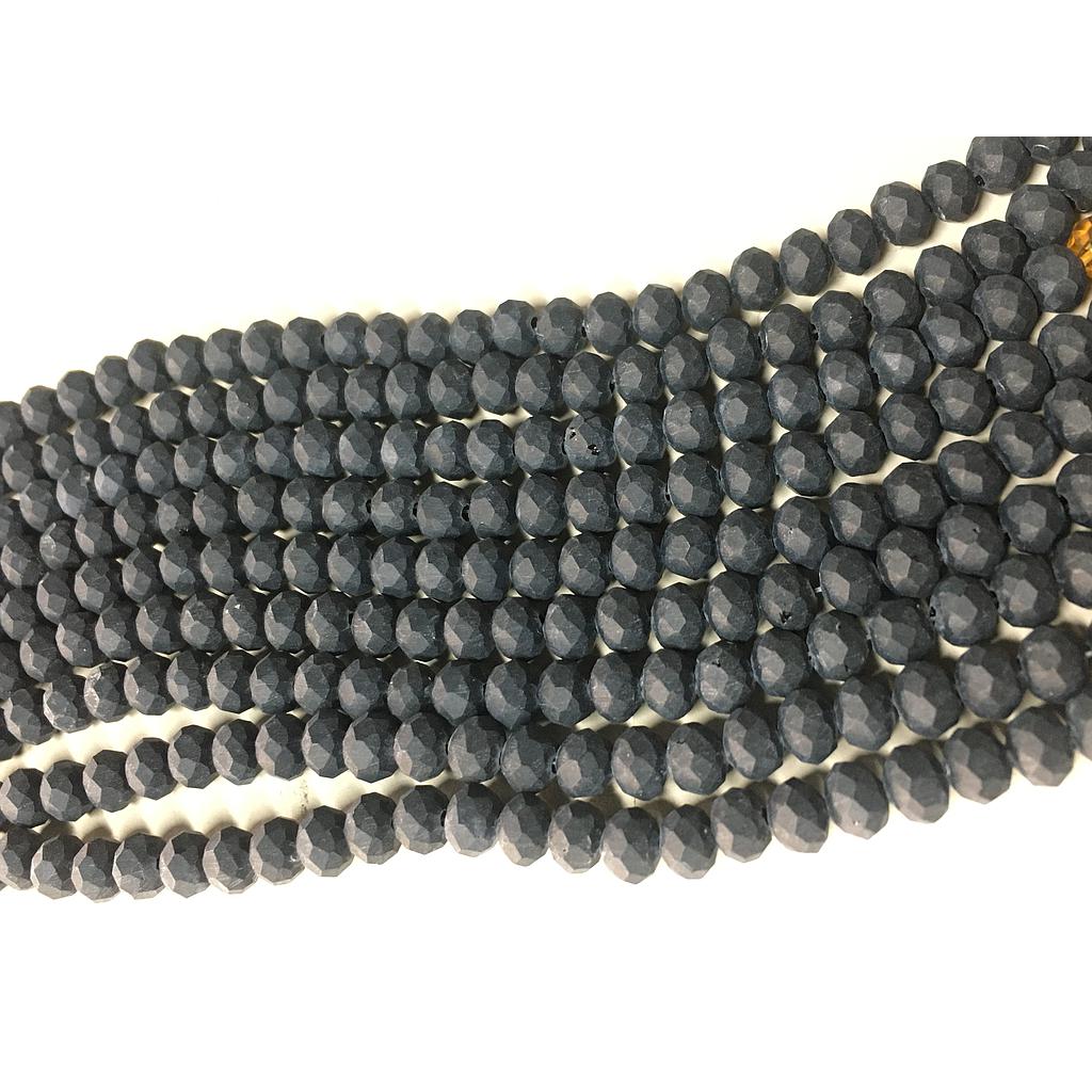 CRISTAL RONDEL MATE NEGRO LEAD 6MM