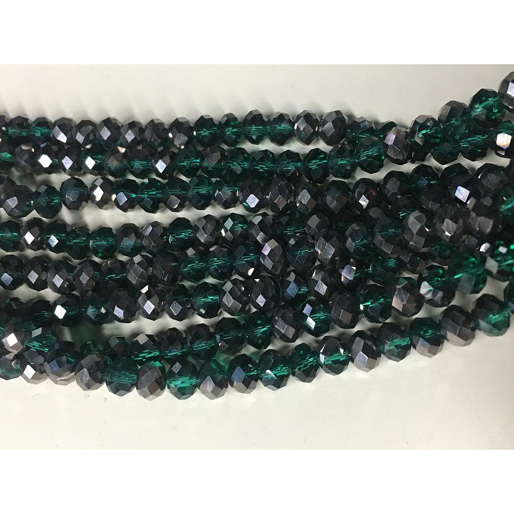 CRISTAL RONDEL VERDE CON CAFE 6MM