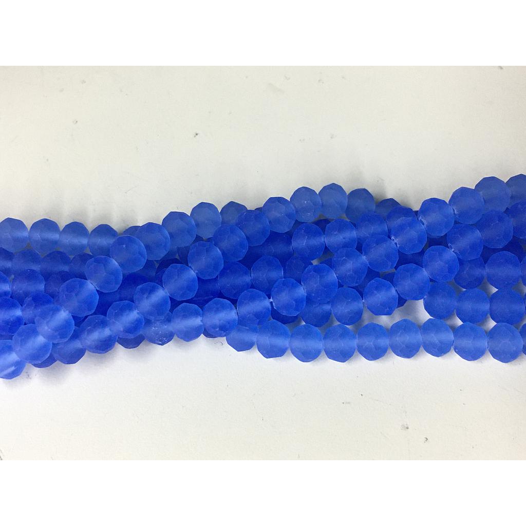 CRISTAL RONDEL MATE AZUL ZAFIRO 6MM