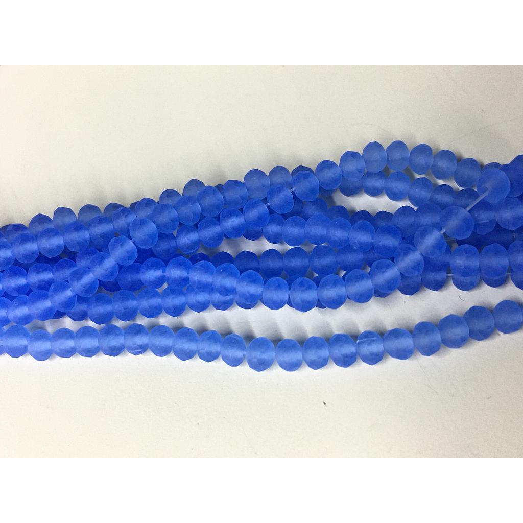 CRISTAL RONDEL MATE AZUL ZAFIRO 4MM