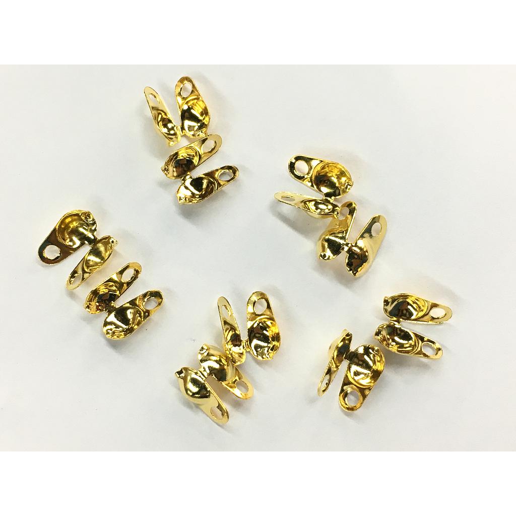 TAPA NUDO PLATA LIQUIDA 4MM 10PCS