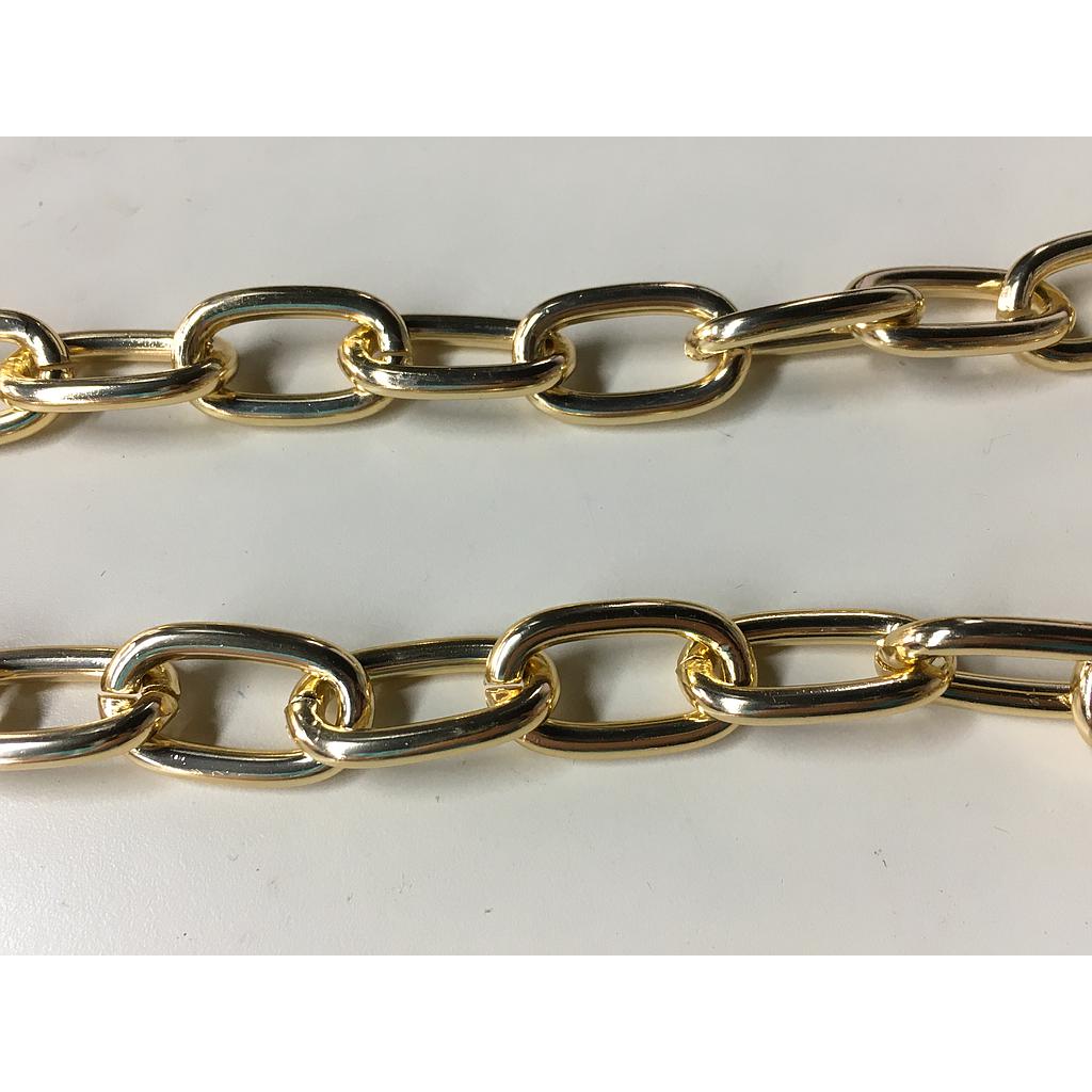 CADENA DE ALUMINIO DORADA 27X16MM