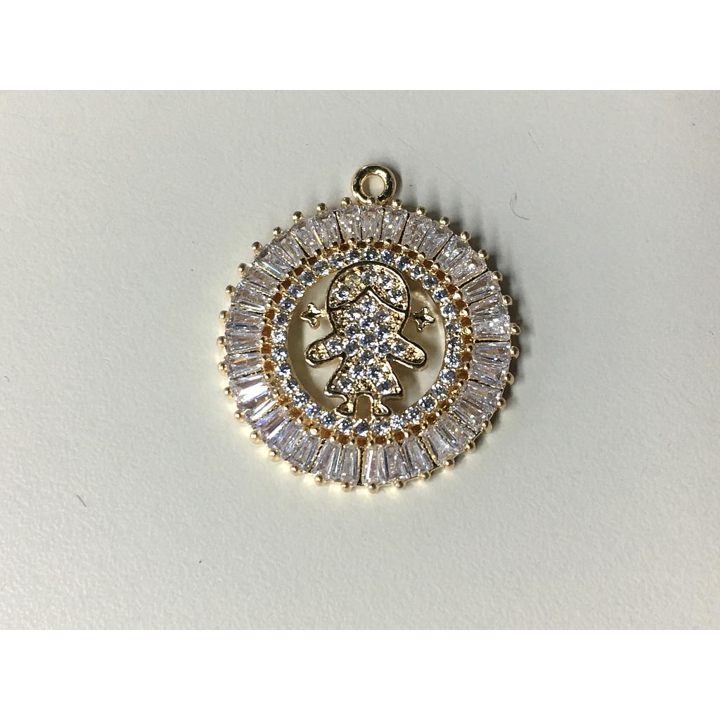 DIJE NIÑA ELECTROENCHAPADO