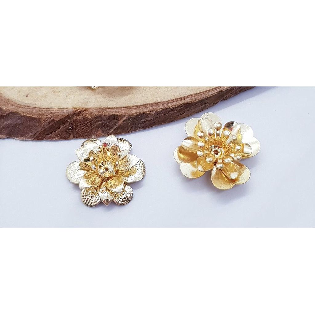 DIJE FLOR 15MM ELECTROENCHAPADO