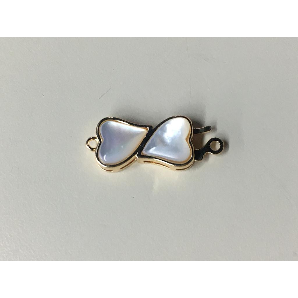 BROCHE CORAZONES ELECTROENCHAPADO