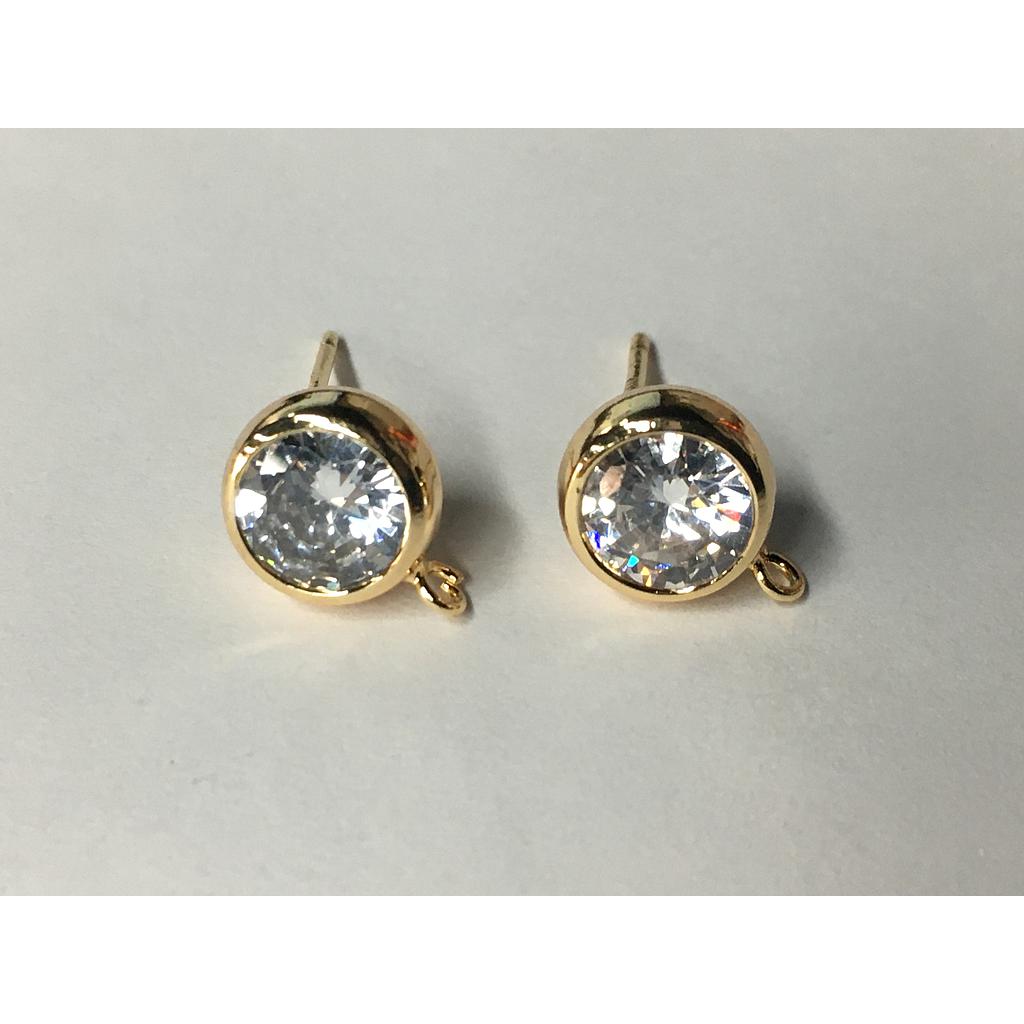 PATENTES CON CIRCONIA 8MM ELECTROENCHAPADO