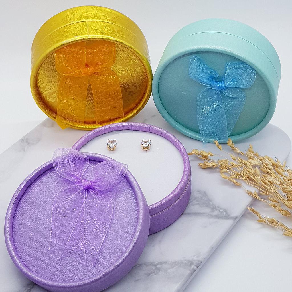 CAJA DE REGALO REDONDA 8CM PAQUETE 12PCS