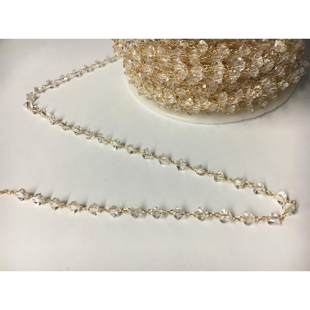 CADENA ELECTROENCHAPADO CON CRISTAL