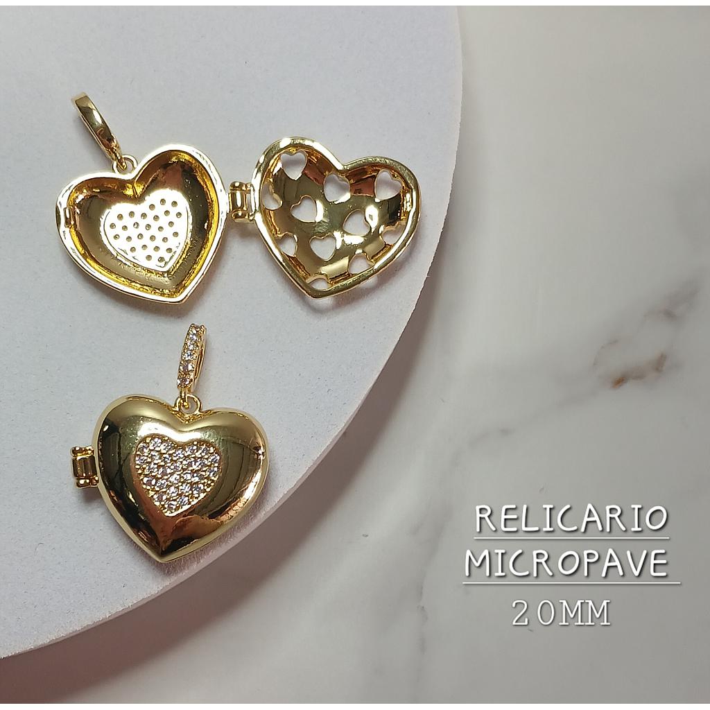 DIJE RELICARIO MICROCIRCONIA 20MM
