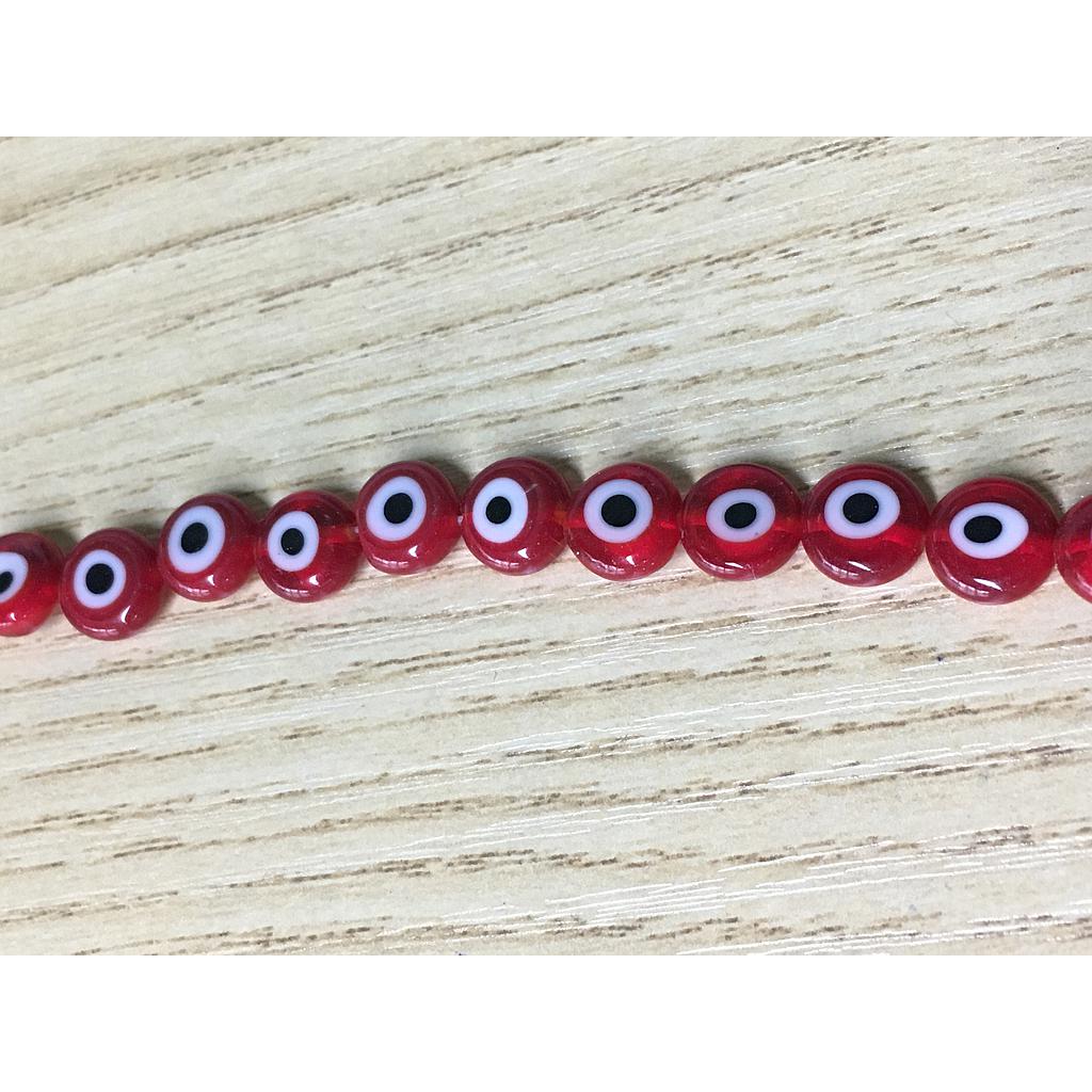 MURANO OJO TURCO PLANO ROJO 8MM