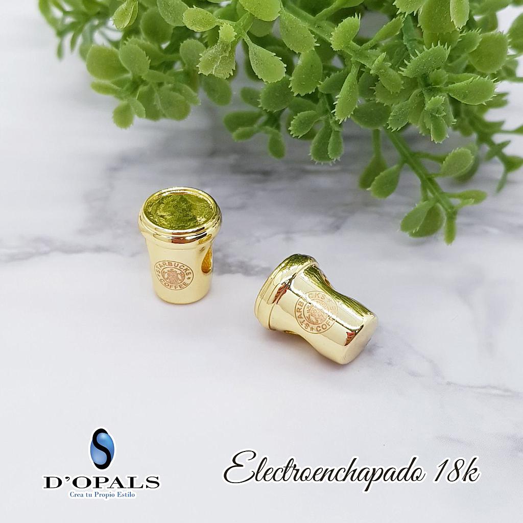 DIJE VASO DE CAFE ELECTROENCHAPADO