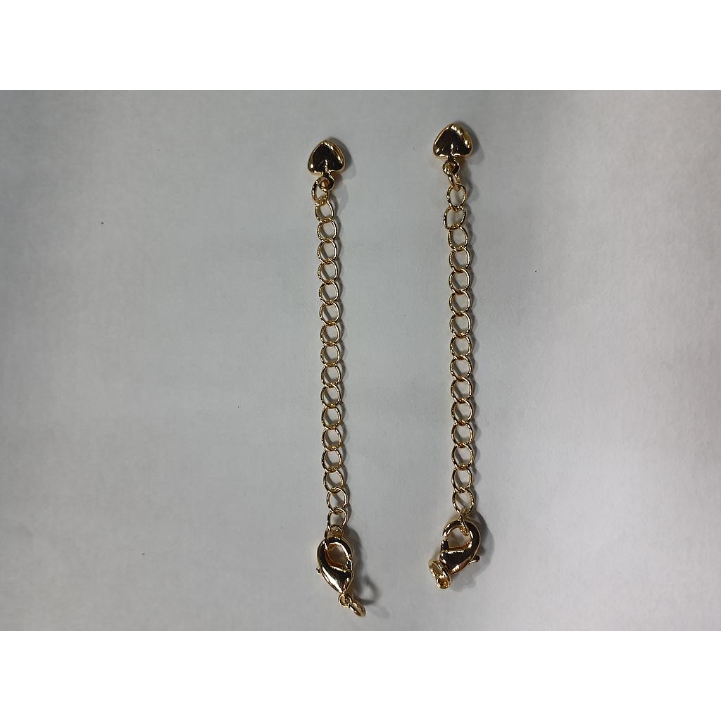 BROCHE PERICO CON CADENA EXTENSION ELECTROENCHAPADO