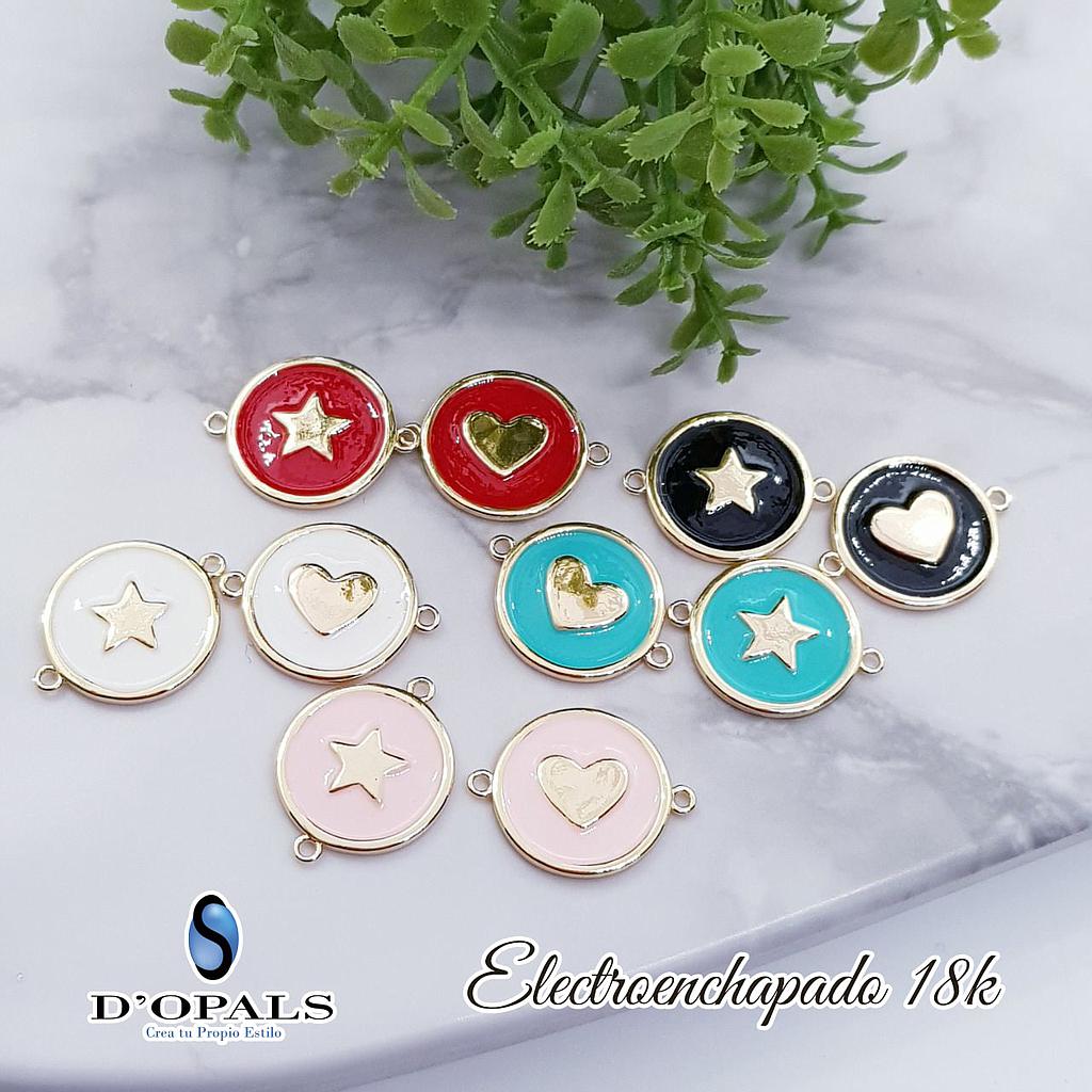 DIJE CORAZON ENAMEL Y ELECTROENCHAPADO