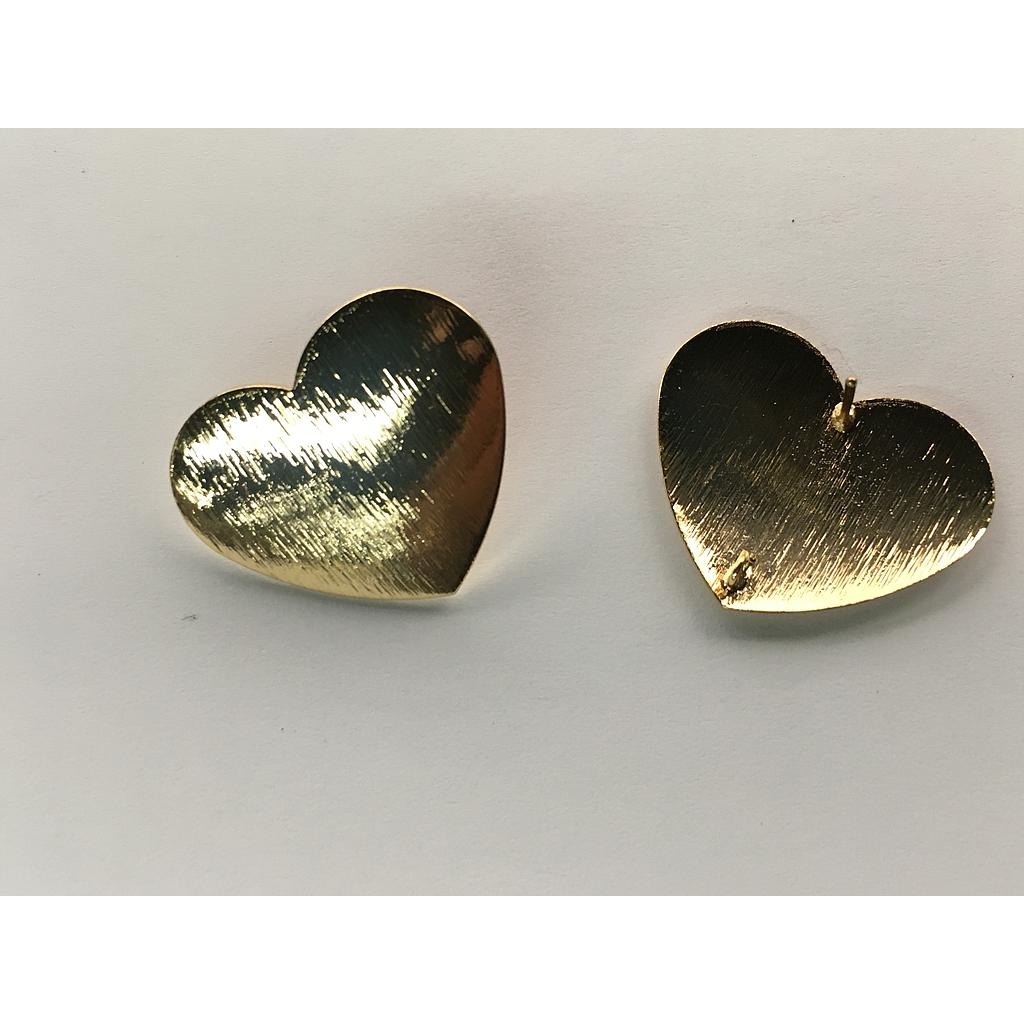 PATENTES DE CORAZON 28X20MM ELECTROENCHAPADO