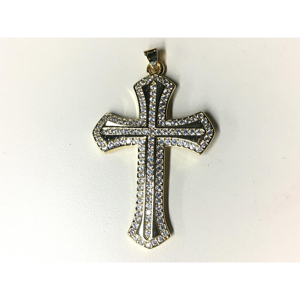 DIJE DE CRUZ 42X30MM MICROCIRCONIA