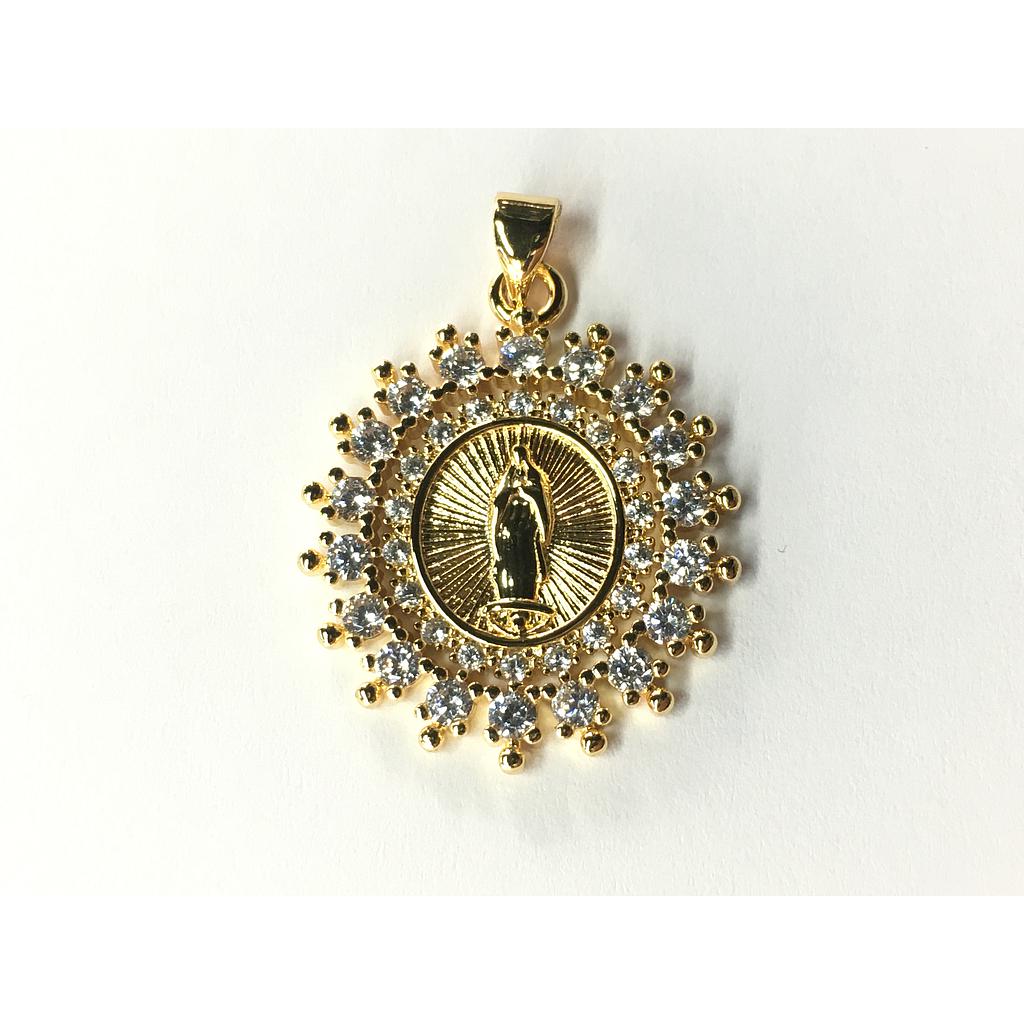 DIJE VIRGEN DE GUADALUPE 25MM MICROCIRCONIA
