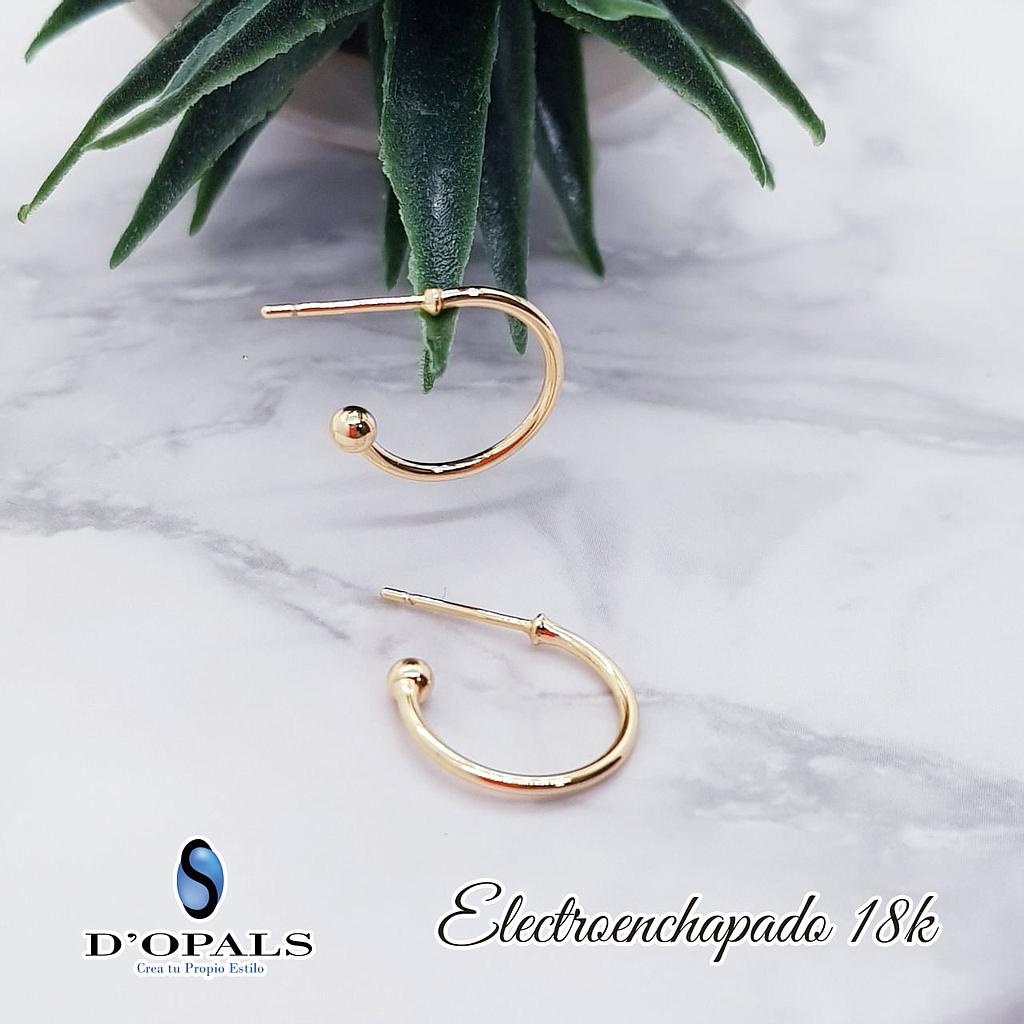 PATENTES DE ARGOLLA 15MM ELECTROENCHAPADO