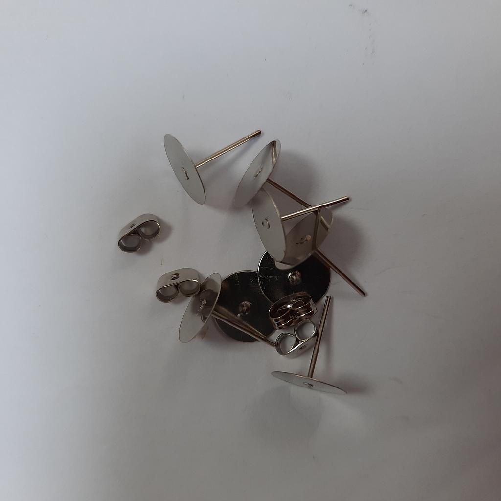 PATENTE DE PEGAR PLATEADA OSCURA 10MM 5000PCS