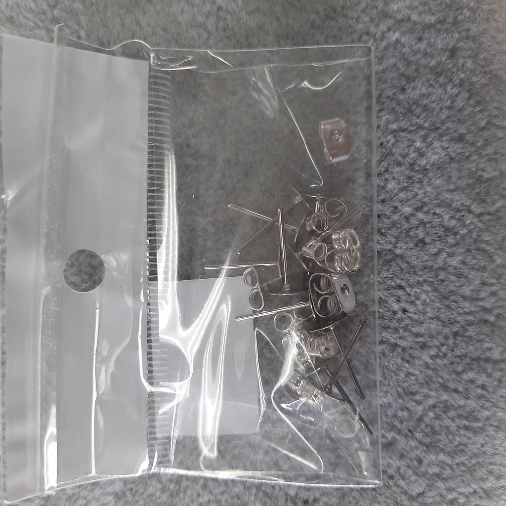 PATENTE DE PEGAR PLATEADA 10MM 5000PCS