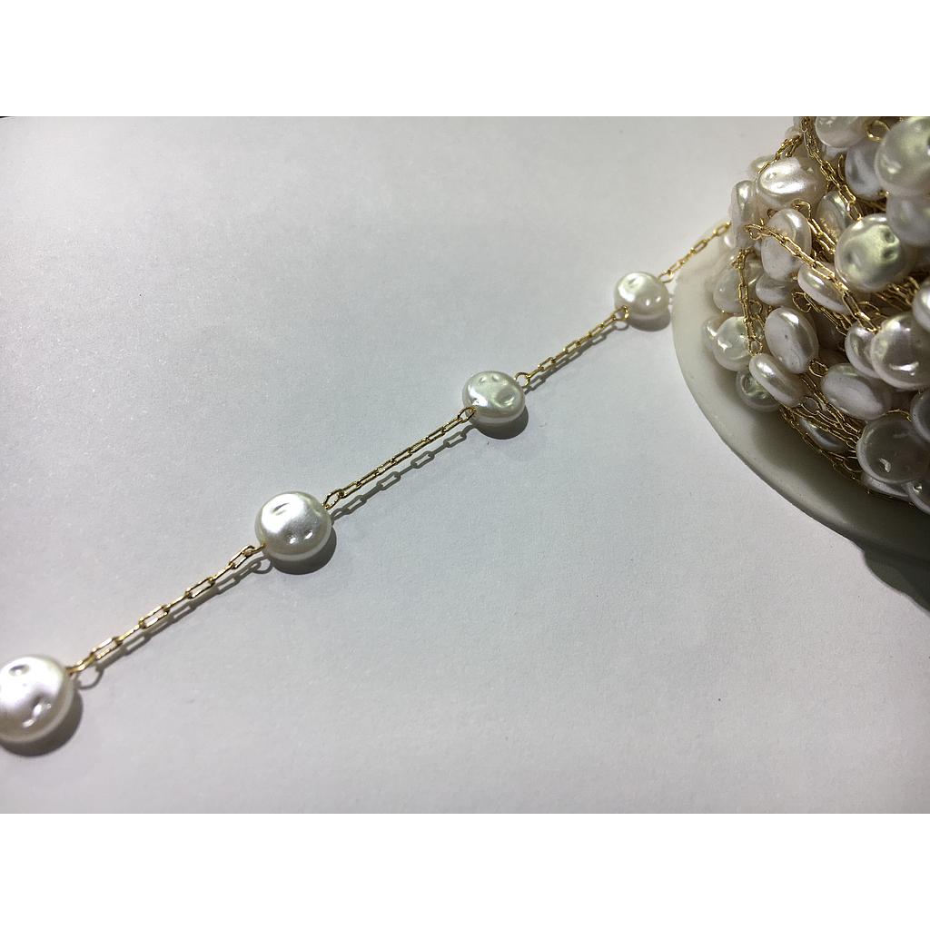CADENA DE GOLDFIELD CON PERLA 8MM